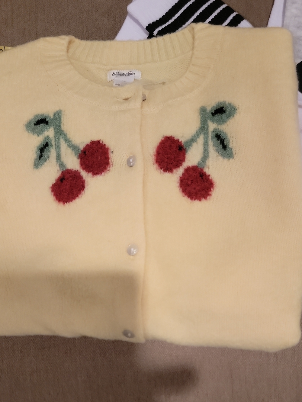 Kimchi Blue Rachel Cherry Yellow Cardigan with   Nwt Small Petite.